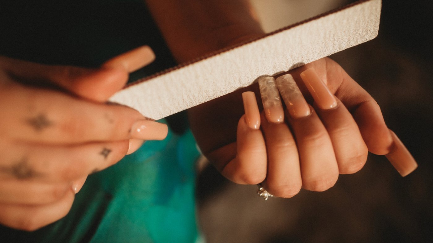 Nail prep at Cherry Baby Nails
